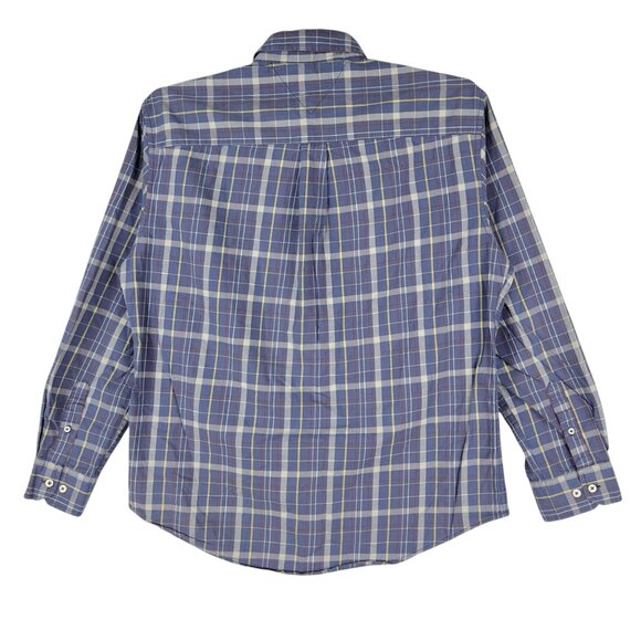 Tommy Hilfiger Men's Blue Plaid Custom Fit Long Sleeve Button-Up Shirt Size XL - Picture 2 of 10